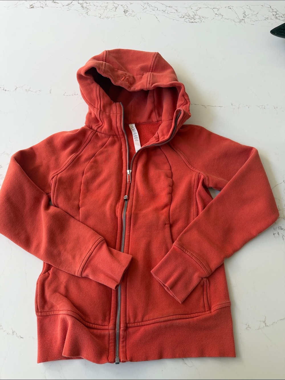 Lululemon Scuba Orange Zip-Up Hoodie